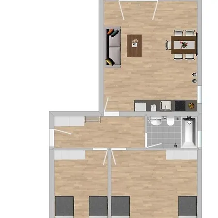 Lejlighed Sta1067 Moderne Monteurwohnung Mit Balkon Stamsried